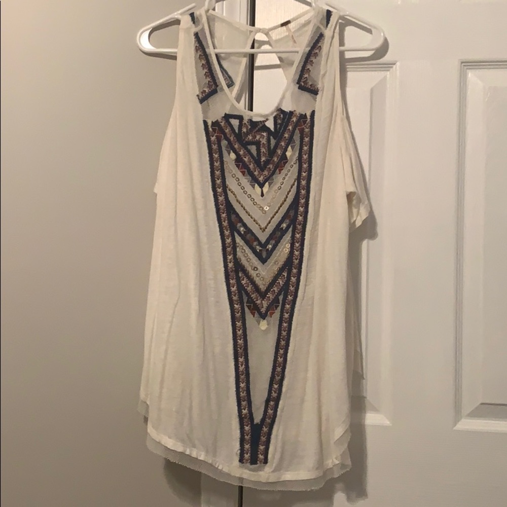 free people open shoulder shirt